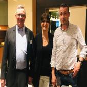 Jean-Philippe Colombier, président Culture Presse de la région 1/4 Nord-Ouest, Sandra Salgado, présidente des Buralistes du Loiret, et Christophe Estèves, chef des ventes à la République du Centre.